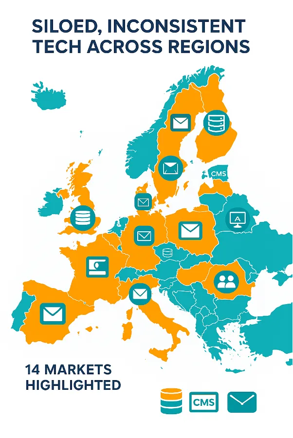 Siloed European markets map
