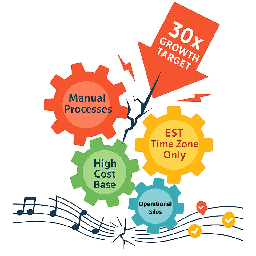 Pre-transformation operational challenge diagram